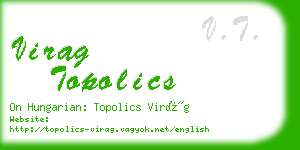 virag topolics business card